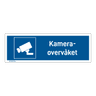Påbud klistremerke: "Kameraovervåket" m/tekst liggende