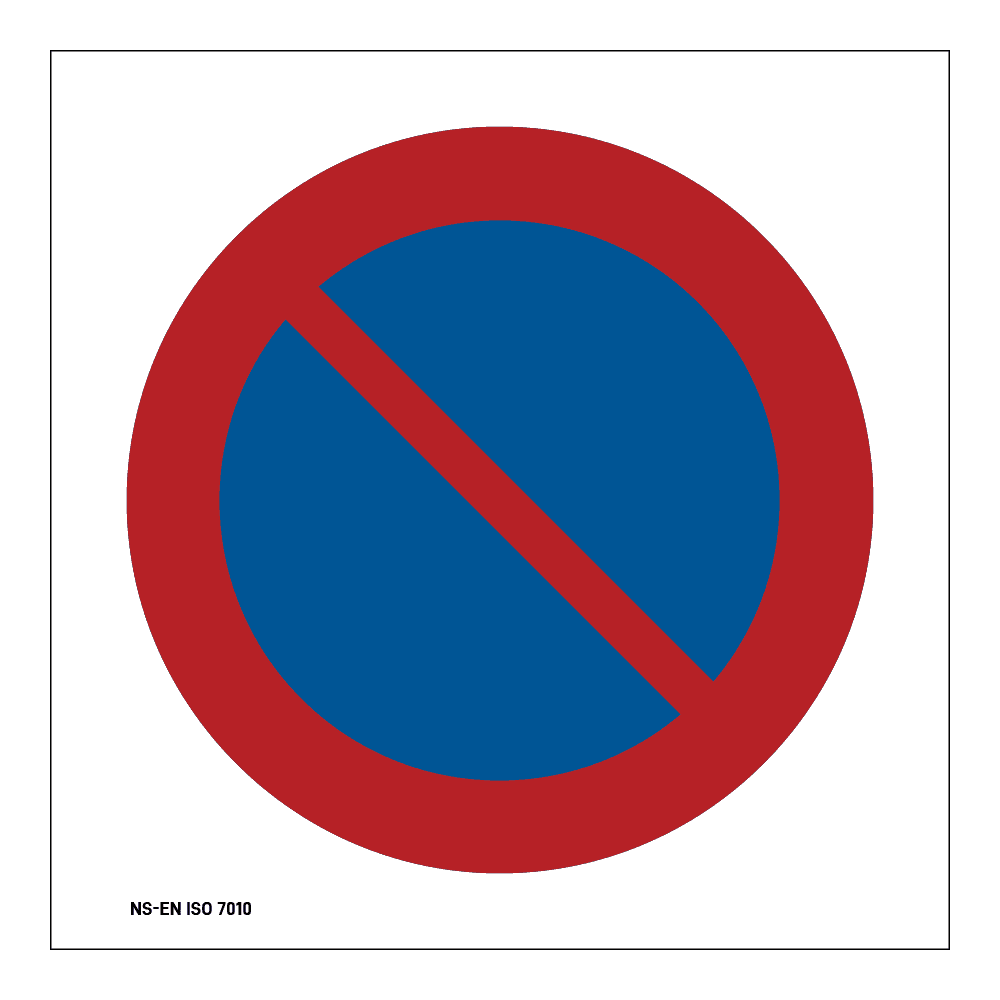Forbud klistremerke: Parkering forbudt