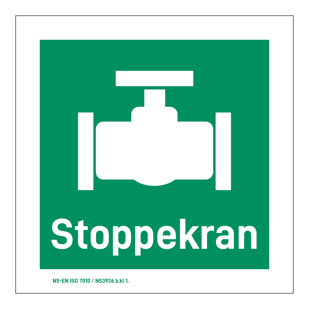 Rømning klistremerke: Stoppekran