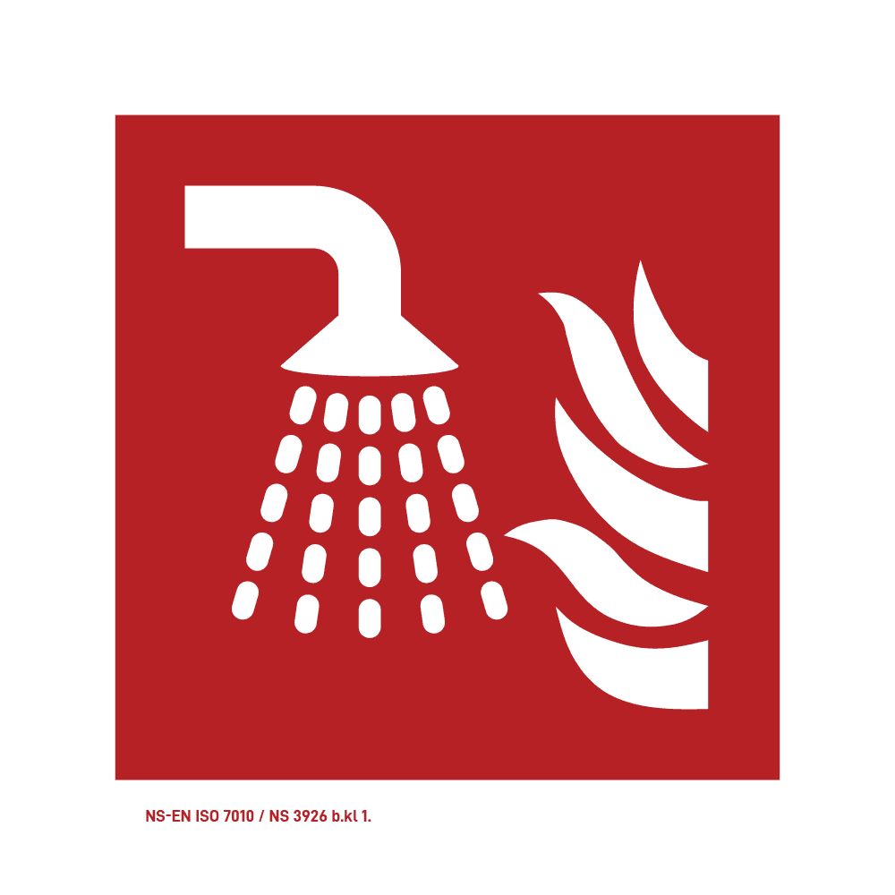 Brannskilt: Sprinkler stoppeventil