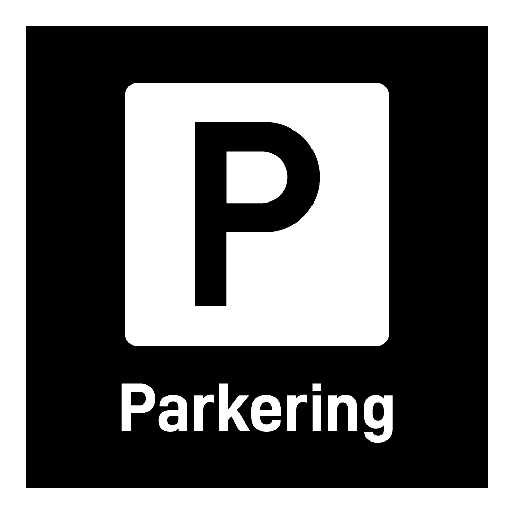 Privatrettslig skilt: "Parkering" m/tekst