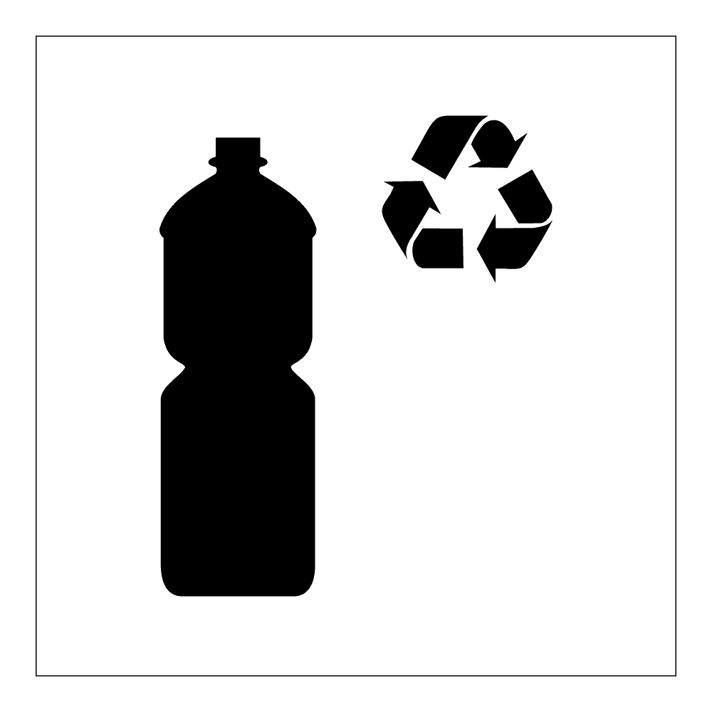 Informasjonsskilt: Resirkulering plast