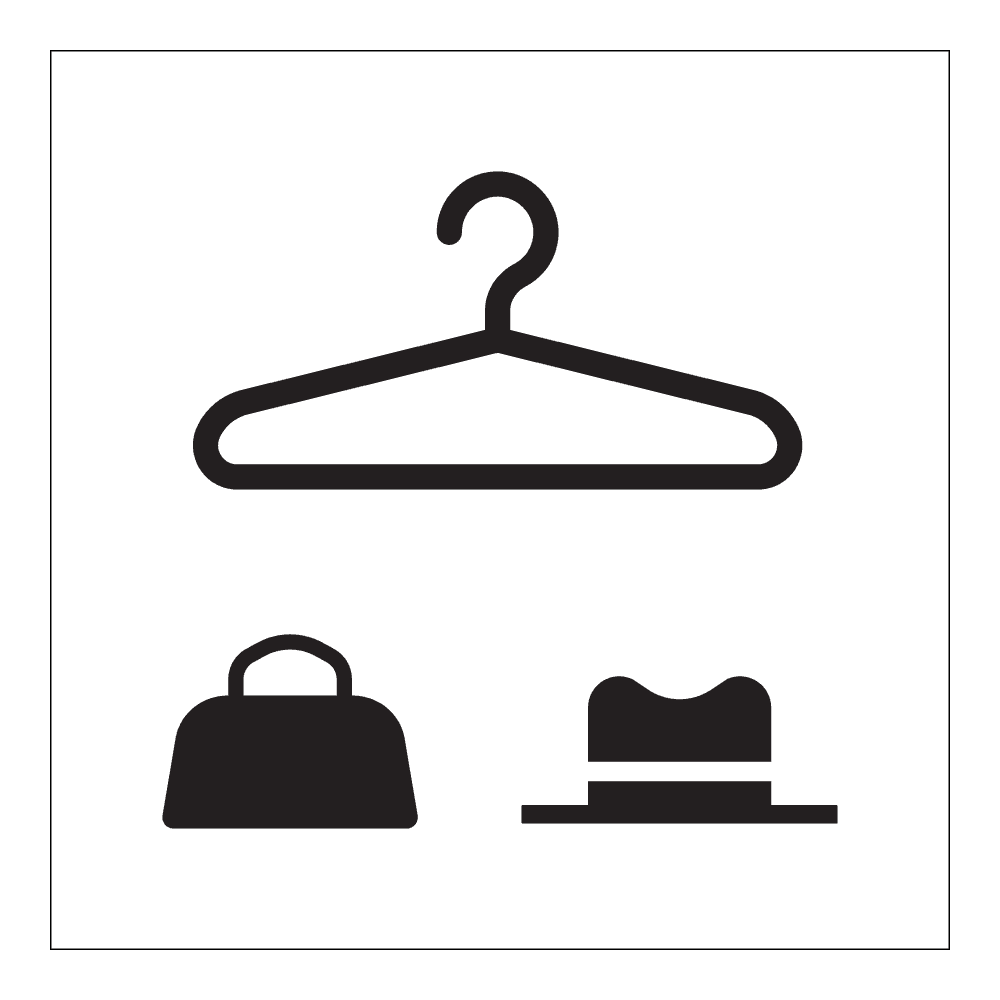 Informasjon klistremerke: Garderobe
