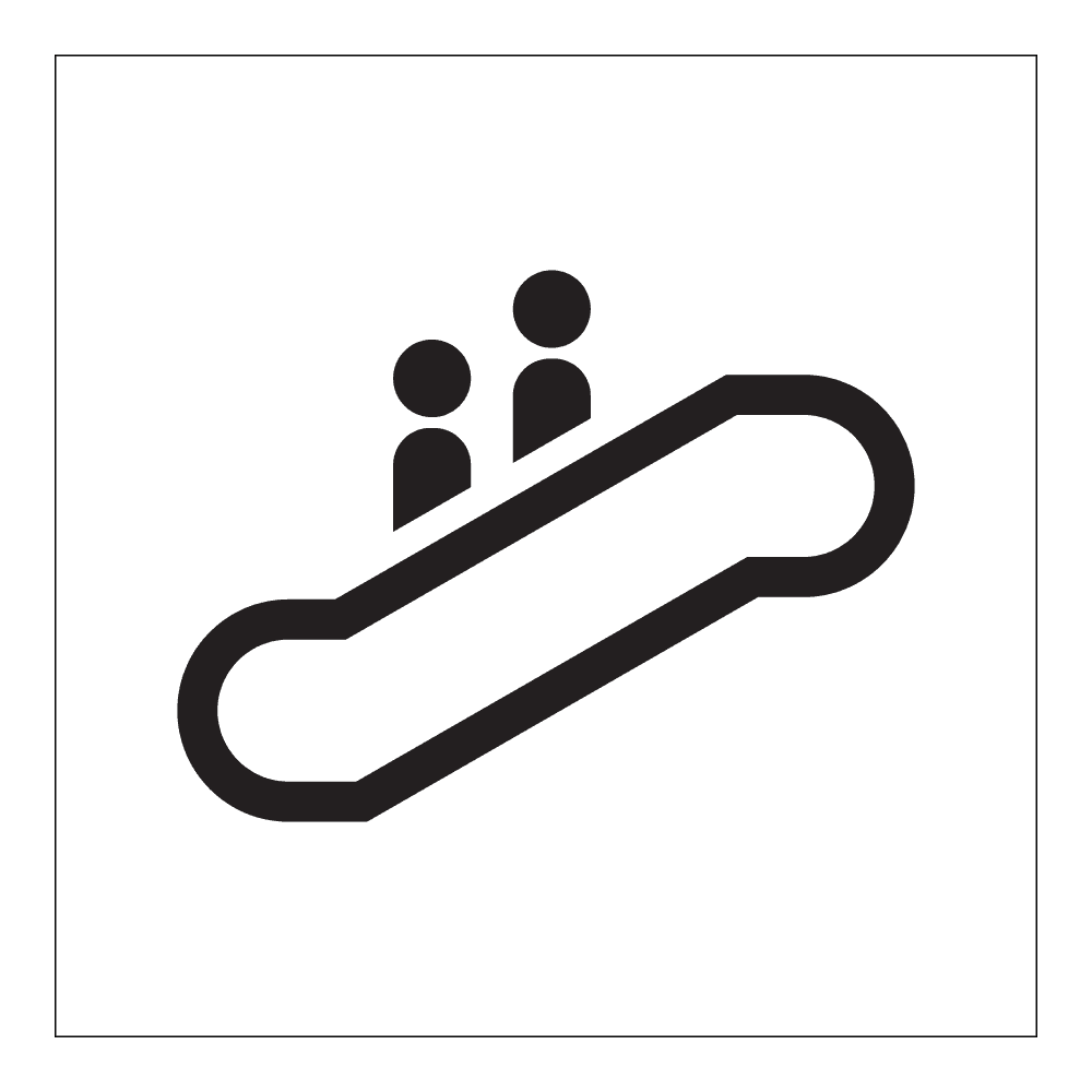 Informasjon klistremerke: Rulletrapp