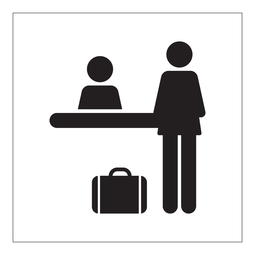 Informasjon klistremerke: Innsjekk