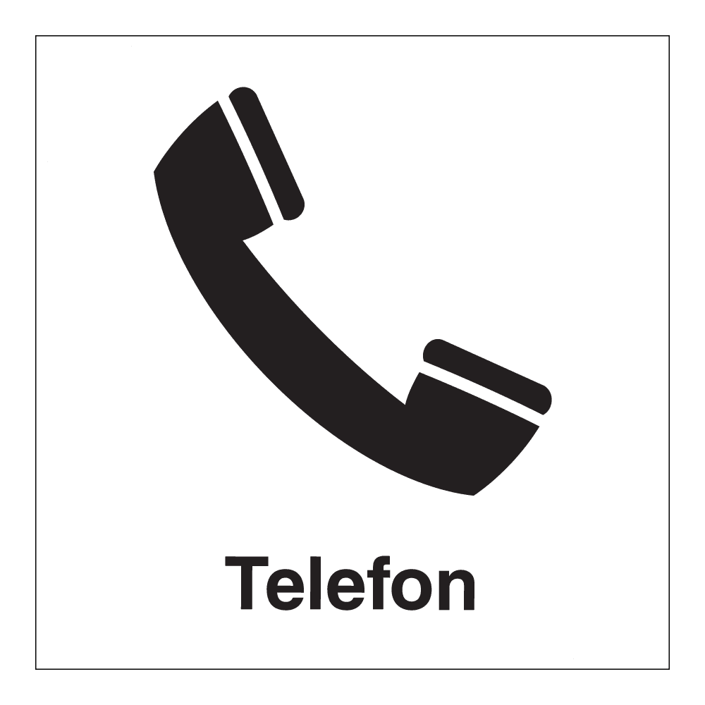 Informasjon klistremerke: "Telefon" m/tekst