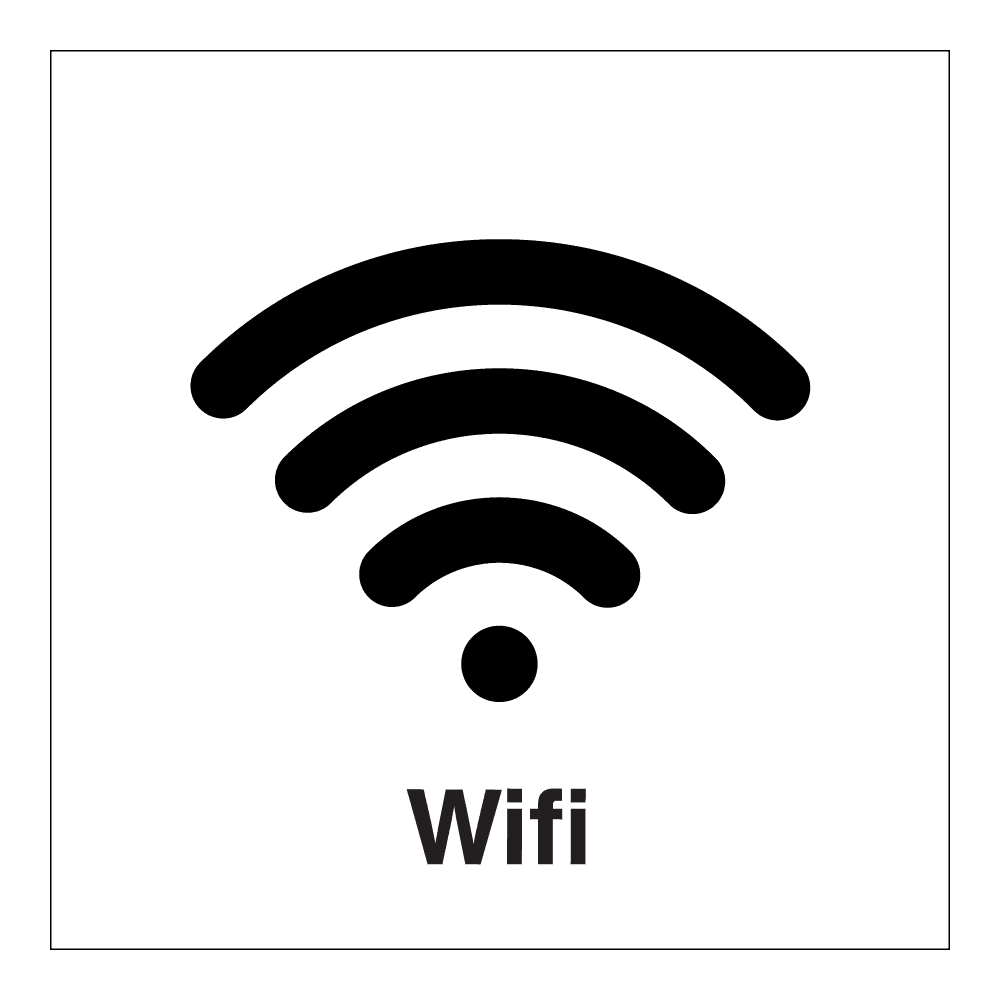 Informasjon klistremerke: "WiFi" m/tekst