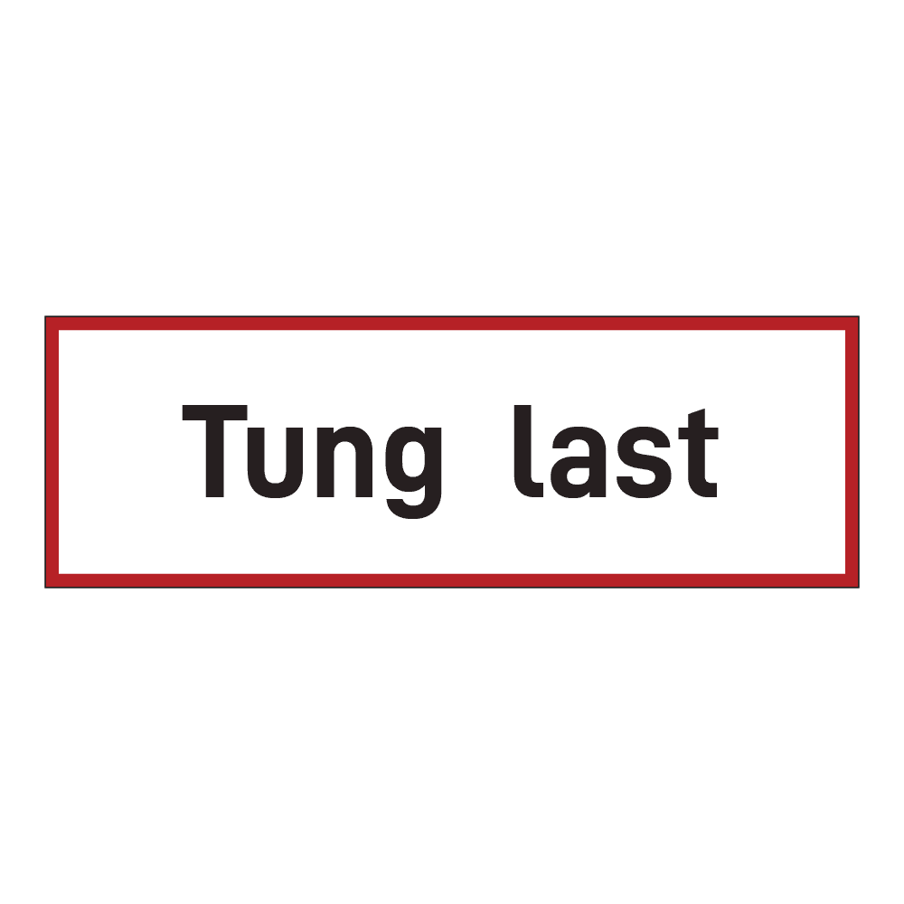 Transport skilt: Tung last