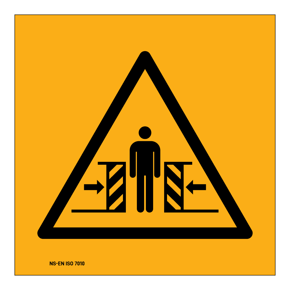 Advarselsskilt: Klemfare