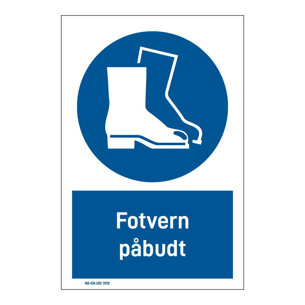 Påbud klistremerke: "Fortvern påbudt" m/tekst under