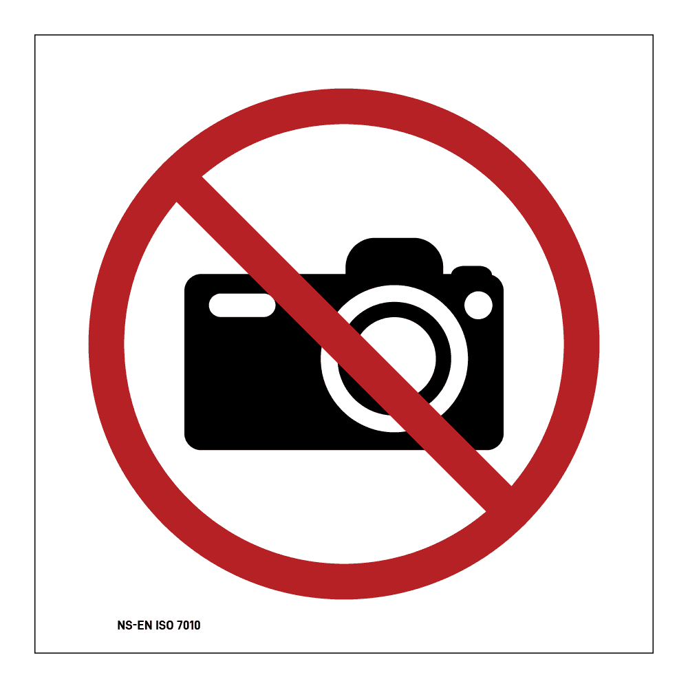 Forbudsskilt: Fotografering forbudt