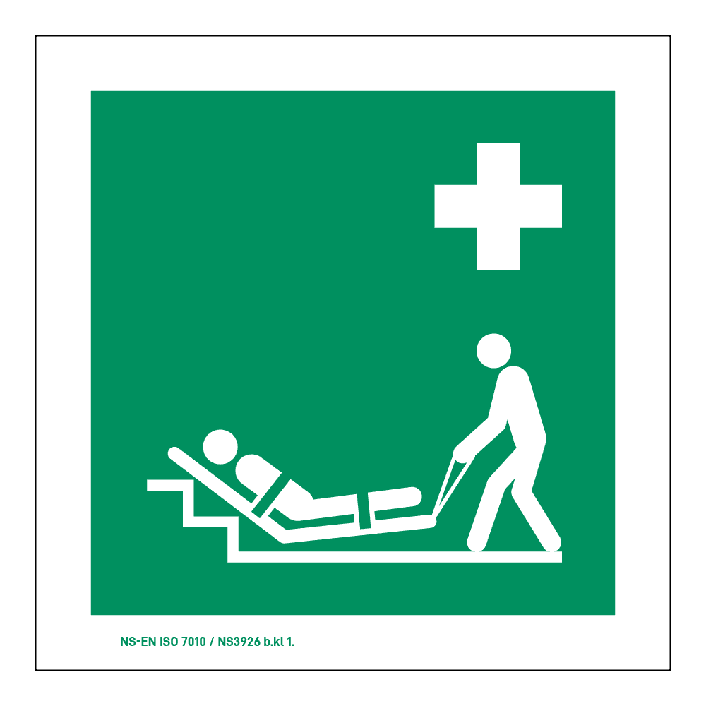 Rømningsskilt: Evakueringsmatte