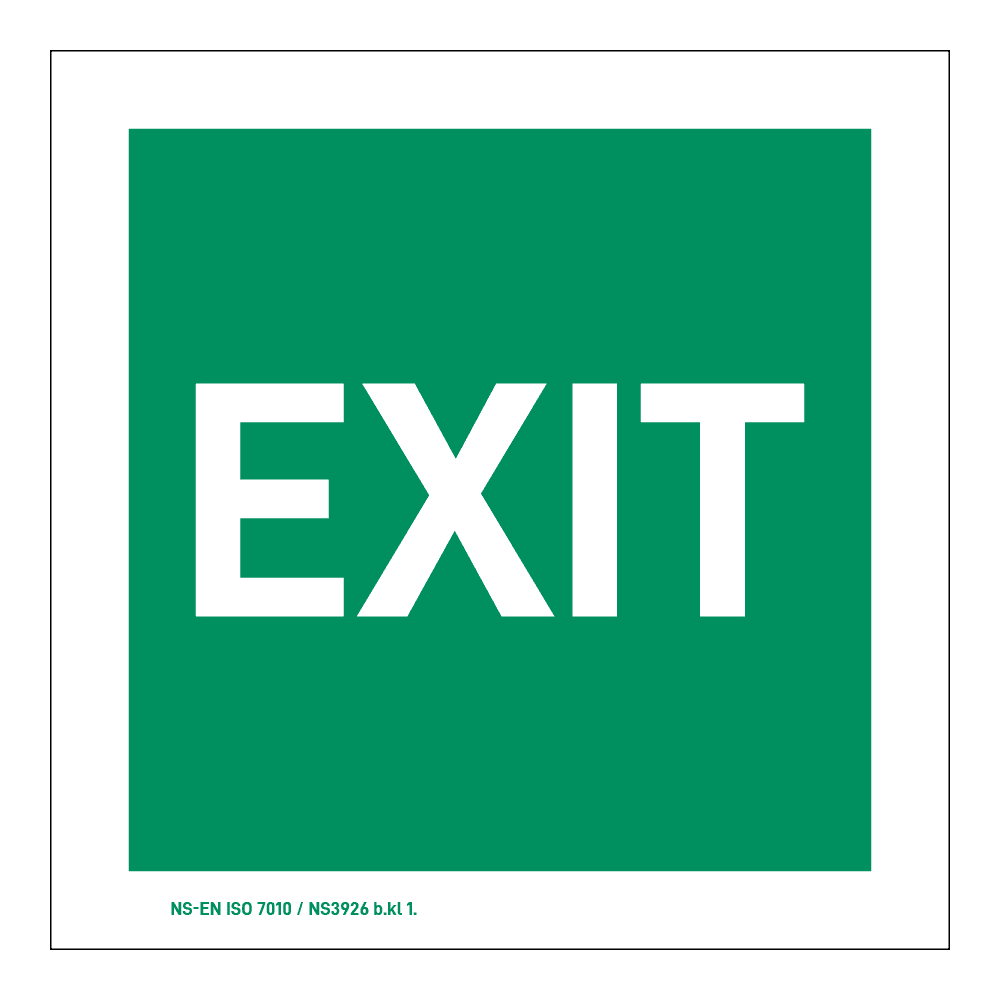 Rømningsskilt: Exit