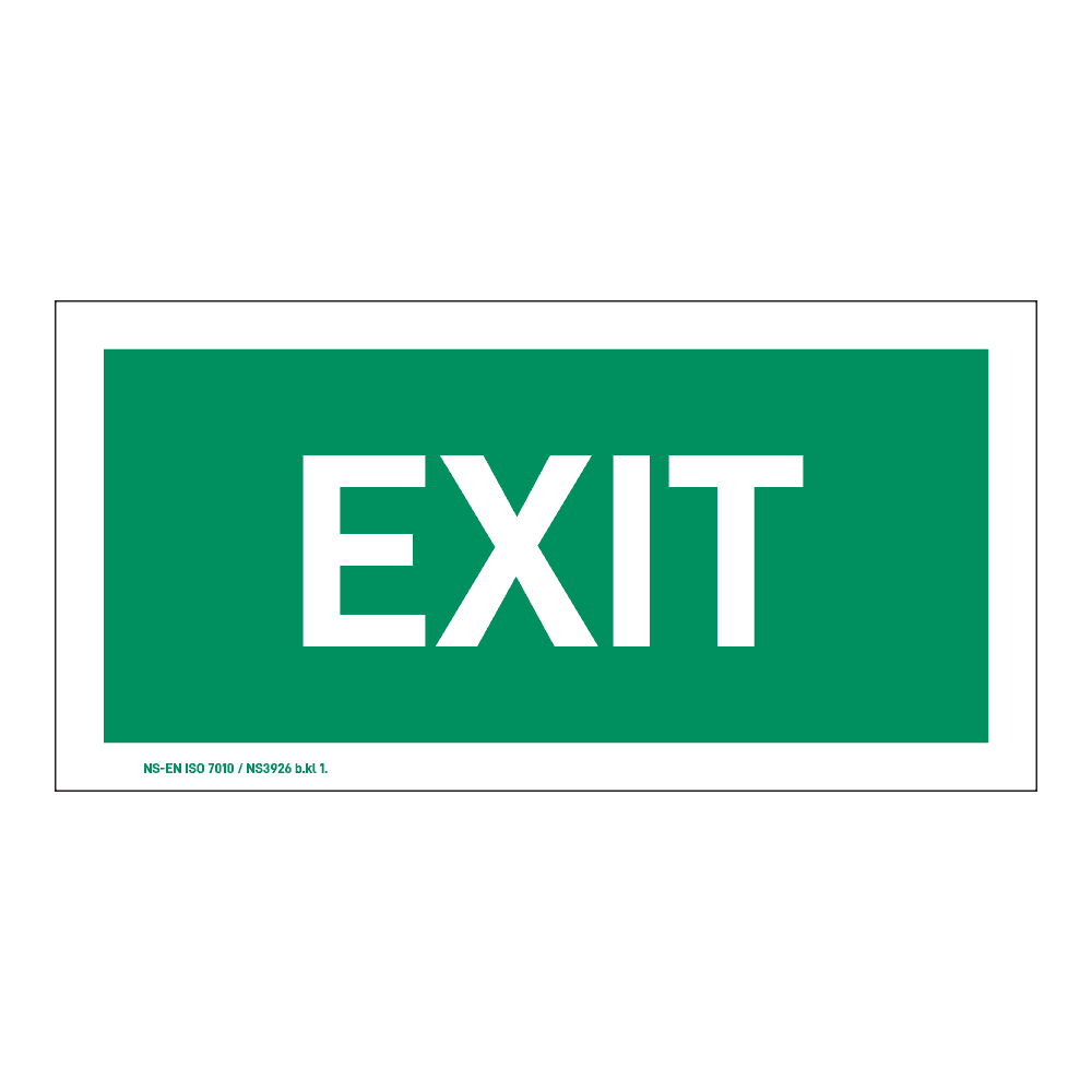 Rømningsskilt: EXIT