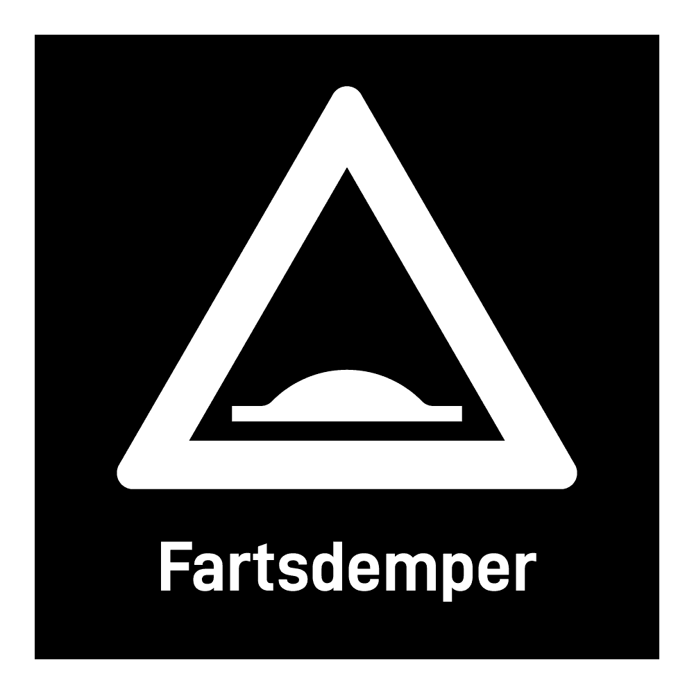 Privatrettslig skilt: "Fartsdemper" m/tekst