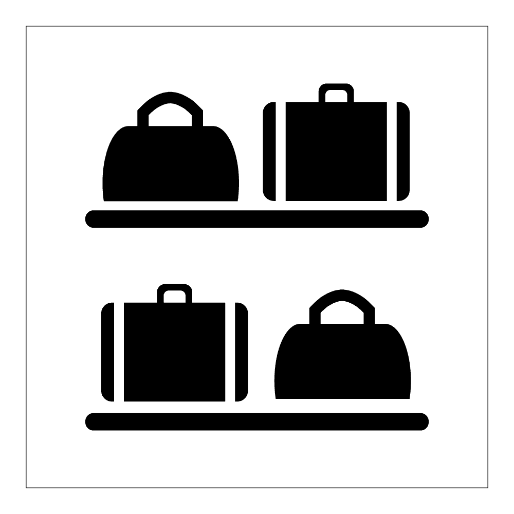 Informasjonsskilt: Bagasje oppbevaring