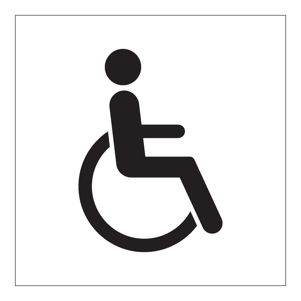 Informasjon klistremerke: WC handikap