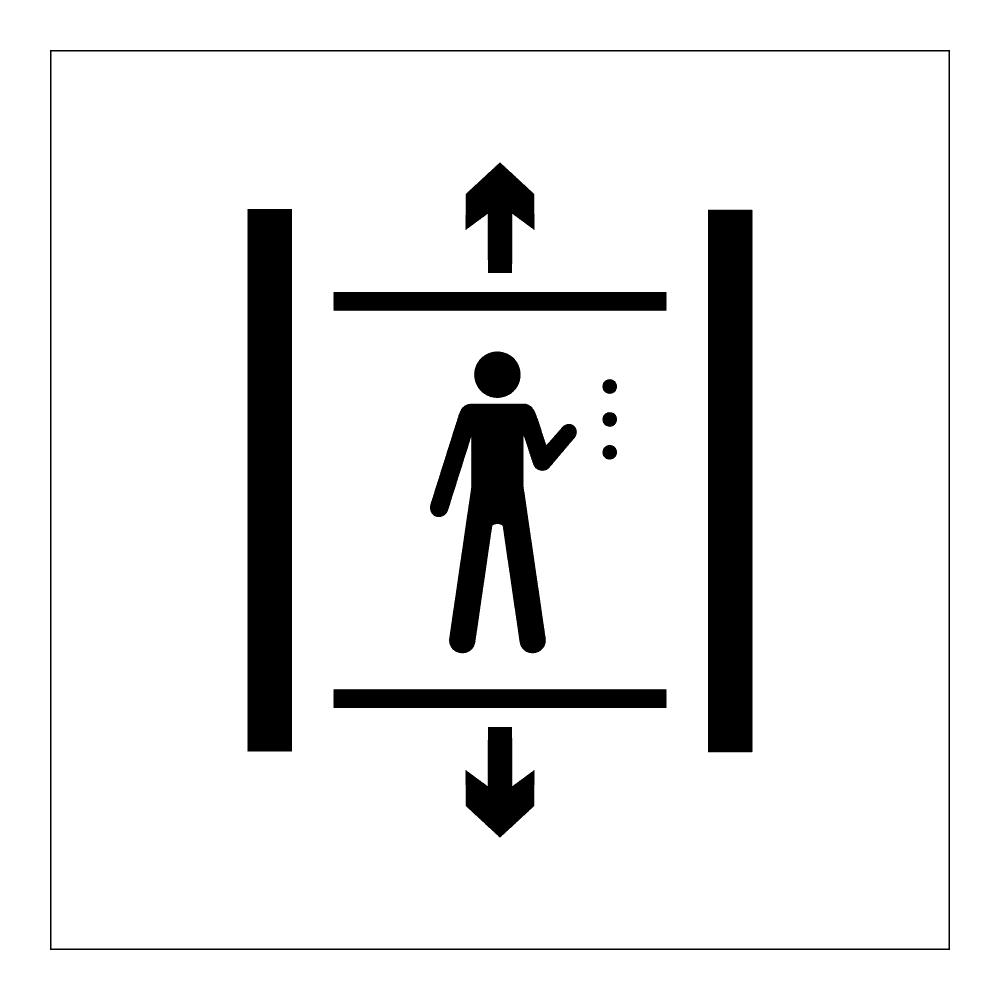 Informasjon klistremerke: Heis