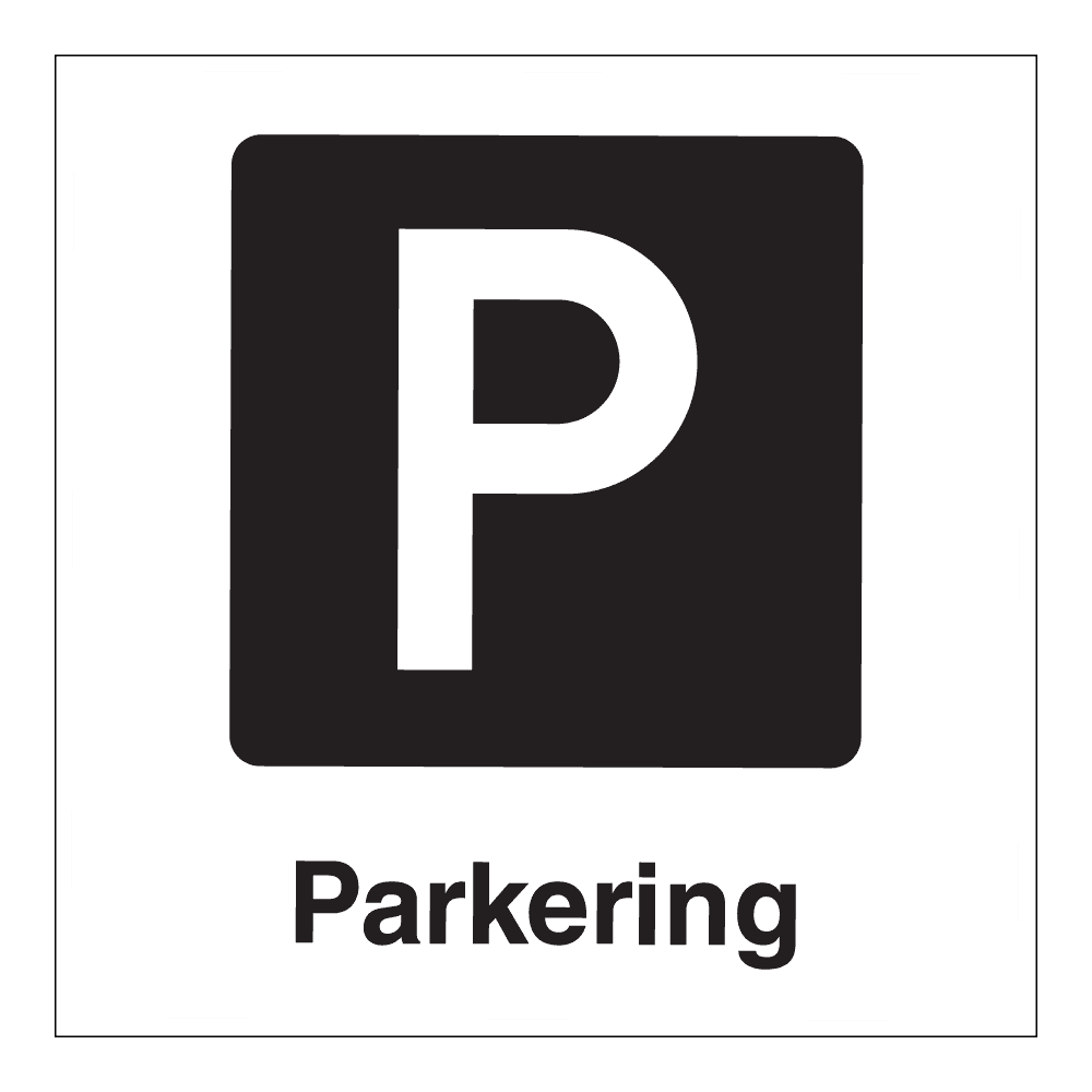Informasjon klistremerke: "Parkering" m/tekst