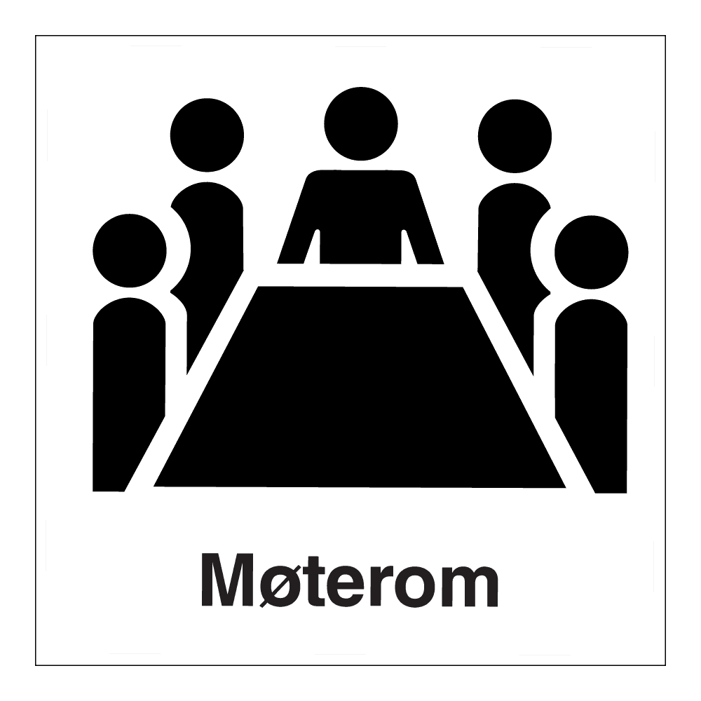 Informasjon klistremerke: "Konferanse / møterom" m/tekst