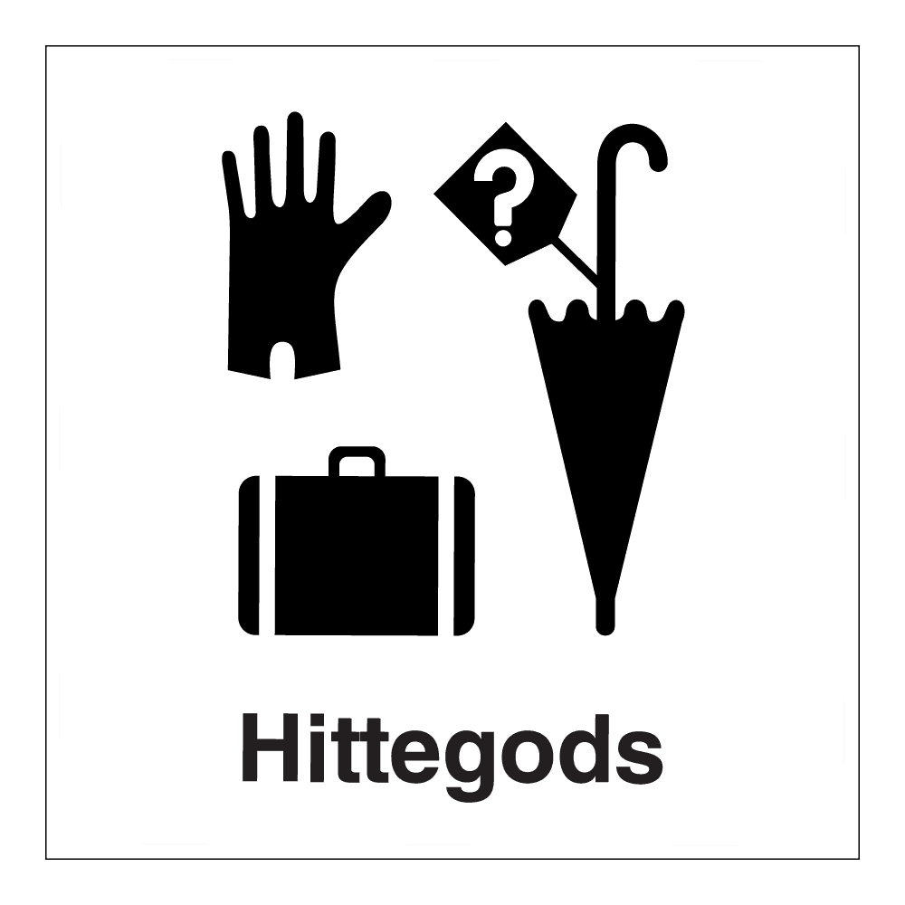Informasjon klistremerke: "Hittegods" m/tekst